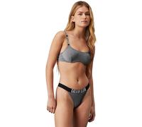 Calvin Klein Donna Top Bikini Bralette a Costine, Nero (Pvh Black), M