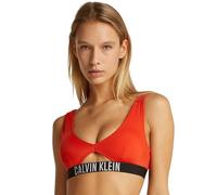Calvin Klein Donna Top Bikini Bralette con Cut-out, Rosso (Flaming Chili), S
