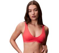 Calvin Klein Donna Top Bikini Bralette con Scollo a U, Rosa (Punch Pink), M