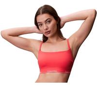 Calvin Klein Donna Top Bikini Bralette Square Neck con Spalline Regolabili, Blu (Punch Pink), L