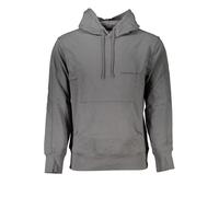 Calvin Klein Elegant Gray Hooded Sweatshirt - S