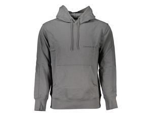 Calvin Klein Elegant Gray Hooded Sweatshirt - S