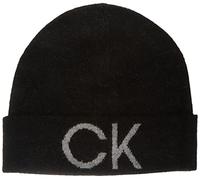 Calvin Klein Elevated Monogram Beanie K60K609972 Cappello in Maglia, Nero (CK Black), OS Donna