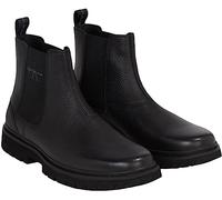 Calvin Klein Eva Mid Chelsea Stivale Lth, Uomo, Triplo Nero, 44.5 EU