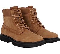 Calvin Klein Eva Mid Laceup Boot Suede, Stivaletto medio Uomo, Marrone (Monks Rob/Black/Orange Pop), 43 EU