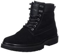 Calvin Klein Eva Mid Laceup Boot Suede, Stivaletto medio Uomo, Nero (Black/Stormfront), 45 EU