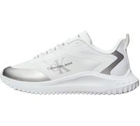 Calvin Klein Eva Runner Low Lace Mix ML Wn YW0YW01442, Calze Donna, White (Bright White/Silver), 42 EU
