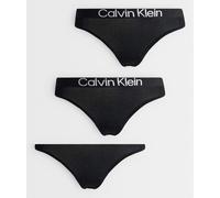 Calvin Klein - Extra Soft Cotton - Confezione da 3 perizomi neri-Nero S