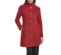 Calvin Klein Faux Wool Coat - Long Button Front Dress Coat With Stand Collar Cappotto da pisello Donna (Pacco da 1)