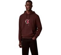 Calvin Klein Felpa con Cappuccio da Uomo LS EU 350TERRY Grafica LV04RE255G, Marrone (Rich Brown), L, Marrone (Rich Brown), L
