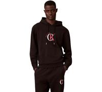Calvin Klein Felpa con Cappuccio da Uomo LS EU 350TERRY Grafica LV04RE255G, Nero (Nero), S, Nero (Nero), S