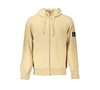 Calvin Klein, ,Sweatshirts & Hoodies ,Uomo ,Beige ,S Felpa Beige con Cappuccio e Zip