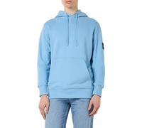 Calvin Klein Felpa Uomo Badge con Cappuccio, Blu (Dusk Blue), XS
