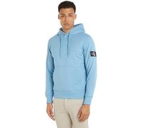 Calvin Klein Felpa Uomo Badge con Cappuccio, Blu (Dusk Blue), XXS