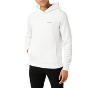 Calvin Klein Felpa Uomo Micro Logo Repreve con Cappuccio, Bianco (Bright White), M