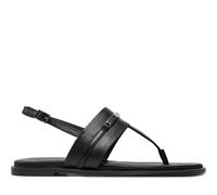 Calvin Klein - Flat TP Sandal Metal Bar LTH - - Shoes - Donna - Nero - 40 EU