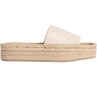 Calvin Klein Flatf ESPA Mule Lth MG Hw0hw03027, Espadrillas Piatte Donna, Beige (Whisper Pink), 38 EU