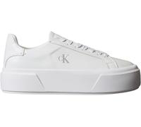 Calvin Klein Flatform Lace Up Lth MG Yw0Yw01928, Basso Top Donna, White (Triple Bright White), 36 EU