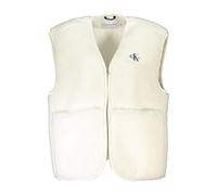 Calvin Klein - Giacca senza maniche in poliestere con applicazione logo - - Jackets - Donna - Bianco - S