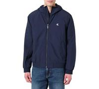 Calvin Klein Giacche da uomo con cappuccio RIPSTOP HARRINGTON JKT LV04RE516G, BLU (zaffiro scuro), L, Blu (Zaffiro scuro), L