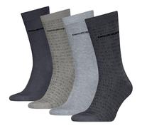 Calvin Klein Giftbox all Over Print Classic Sock, Grey Combo, Taglia Unica (Pacco da 4) Uomo