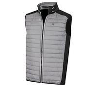 Calvin Klein Gilet da golf scaldacollo ibrido da uomo - Argento/Nero - M