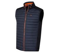 Calvin Klein Gilet da golf scaldacollo ibrido da uomo - Blu navy/Arancione - XXL