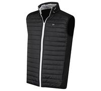 Calvin Klein Gilet da golf scaldacollo ibrido da uomo - Nero/Argento - S