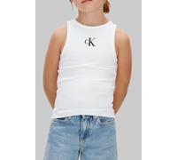 Calvin Klein Girls Ck Logo Tank Top White Taglia: 8 | Camicie Outlet | Unisex | Bianco