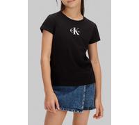Calvin Klein Girls Micro Monogram Top 1716 Black Taglia: 16 | T-shirt Outlet | Unisex | Nero