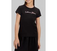 Calvin Klein Girls Script Logo Slim Ss T-shirt Black Taglia: 16 | T-shirt Outlet | Unisex | Nero