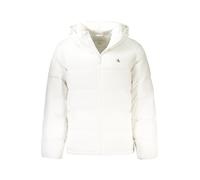 Calvin Klein Uomo Piumino Nylon Zip Off con Cappuccio, Bianco (Bright White), XXL