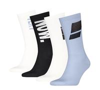 Calvin Klein Graphic Giftbox Classic Sock, Blu/Bianco, Taglia Unica (Pacco da 4) Uomo
