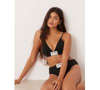 Calvin Klein - Heritage Athletic - Reggiseno a triangolo leggermente foderato nero L
