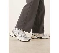 Calvin Klein - Hike Runner - Sneakers in rete argentate stringate-Argento 42