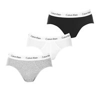 Calvin Klein Slip Hipster Confezione da 3 Uomo Cotone Elasticizzato, Multicolore (Black/White/Grey Heather), S