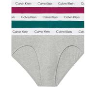 Calvin Klein Hip Brief 3Pk 0000U2661G, Slip, Uomo, Multicolore (Gry Htr/Chesapk Bay/Jwl W/Wh Wbs), XS