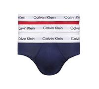 Calvin Klein Hip Brief 3Pk 0000U2661G, Slip, Uomo, Multicolore (White/Red Ginger/Pyro Blue), XL