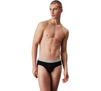 Calvin Klein Hip Brief 3Pk 0000U2661G, Slip, Uomo, Nero (B-R Iris/Auth Grey/Dusty Tan WBS), XS