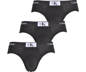 Calvin Klein Hip Brief 3Pk 000Nb3527A, Slip a vita bassa Uomo, Nero (Black Black Black), S