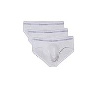 Calvin Klein Hip Brief 3Pk 000NB3962A, Uomo, Bianco (White, White, White), XL