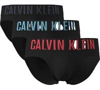 Calvin Klein Hip Brief 3Pk 4W8 - Black W Ombre Blue Logo Blac Large
