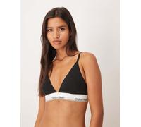 Calvin Klein Donna Reggiseno a Triangolo Unlined con Fascia con Logo, Nero (Black), XL
