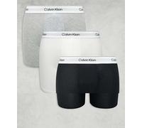 Calvin Klein - Icon - Confezione da 3 boxer aderenti grigi bianchi e neri in cotone elasticizzato-Multicolore 60