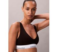 Calvin Klein - Icon Cotton Modal - Brassière nera senza fodera con scollo ampio sul retro in cotone e modal-Nero S