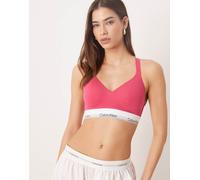 Calvin Klein - Icon Cotton Modal - Brassière sfoderata rosa acceso in cotone e modal XS