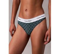 Calvin Klein - Icon Cotton Modal - Perizoma in cotone e modal blu con emblema XL