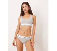 Calvin Klein - Icon Cotton Modal - Slip bikini grigi in cotone e modal-Grigio XXL