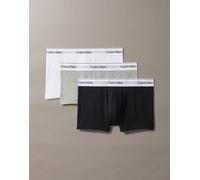 Calvin Klein - Icon - Cotton Stretch - Confezione da 3 boxer aderenti a vita bassa bianchi, grigi e neri-Multicolore 52