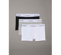 Calvin Klein - Icon Cotton Stretch - Confezione da 3 boxer aderenti color nero, bianco e grigio-Multicolore 50